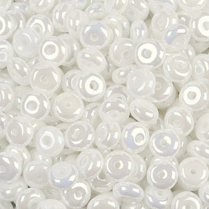 Glasperlen Donut Rondell opak Pastell 6,5x3mm 100 Stück