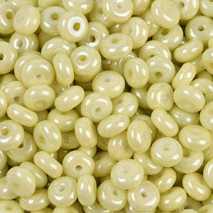 Glasperlen Donut Rondell opak Pastell 6,5x3mm 100 Stück