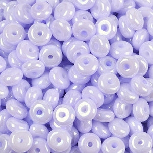 Glasperlen Donut Rondell opak Pastell 6,5x3mm 100 Stück