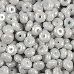 Glasperlen Donut Rondell opak Pastell 6,5x3mm 100 Stück