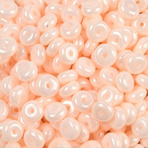 Glasperlen Donut Rondell opak Pastell 6,5x3mm 100 Stück