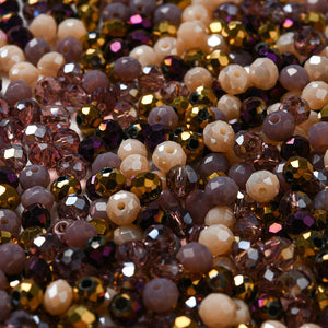 Glasschliffperle Abacus Mix 4x3mm 200 Stück / Dose