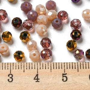 Glasschliffperle Abacus Mix 4x3mm 200 Stück / Dose