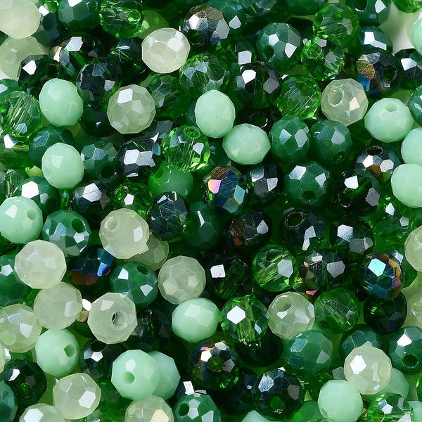 Glasschliffperle Abacus Mix 4x3mm 200 Stück / Dose