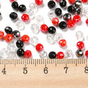 Glasschliffperle Abacus Mix 4x3mm 200 Stück / Dose