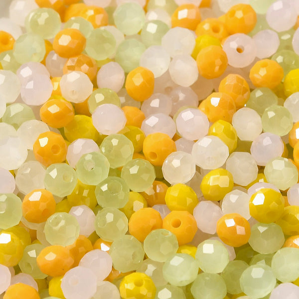 Glasschliffperle Abacus Mix 4x3mm 200 Stück / Dose