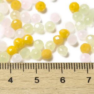 Glasschliffperle Abacus Mix 4x3mm 200 Stück / Dose