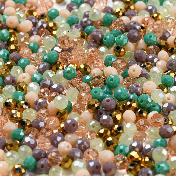 Glasschliffperle Abacus Mix 4x3mm 200 Stück / Dose