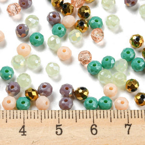 Glasschliffperle Abacus Mix 4x3mm 200 Stück / Dose