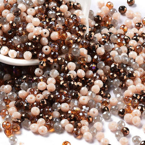 Glasschliffperle Abacus Mix 4x3mm 200 Stück / Dose