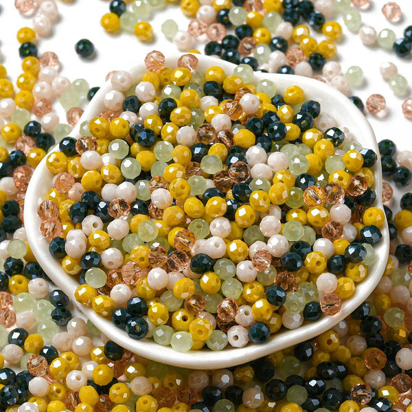 Glasschliffperle Abacus Mix 4x3mm 200 Stück / Dose