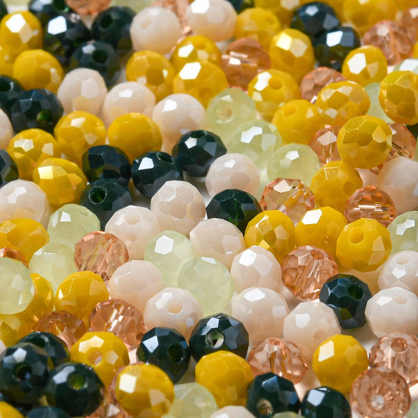 Glasschliffperle Abacus Mix 4x3mm 200 Stück / Dose