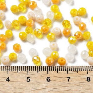 Glasschliffperle Abacus Mix 4x3mm 200 Stück / Dose
