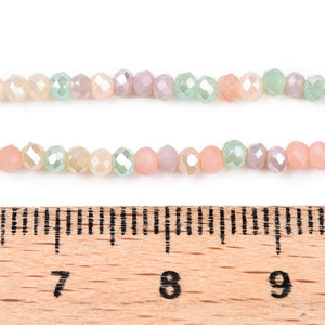 Glasschliffperle Abacus Pearl luster plated 2,5x2mm 350 Stück / Dose