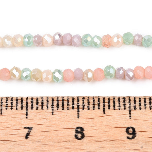 Glasschliffperle Abacus Pearl luster plated 2,5x2mm 350 Stück / Dose