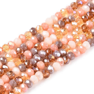 Glasschliffperle Abacus Pearl luster plated 2,5x2mm 350 Stück / Dose