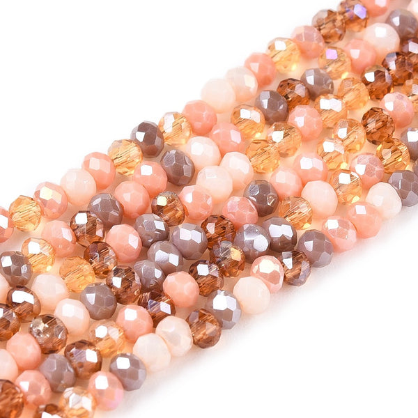 Glasschliffperle Abacus Pearl luster plated 2,5x2mm 350 Stück / Dose