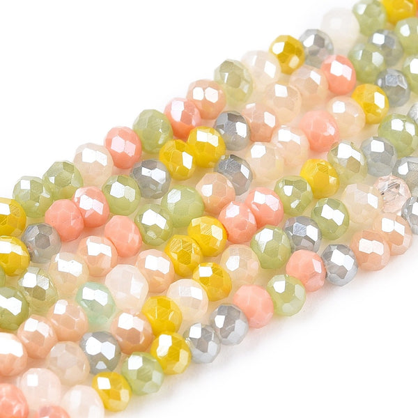 Glasschliffperle Abacus Pearl luster plated 2,5x2mm 350 Stück / Dose