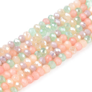 Glasschliffperle Abacus Pearl luster plated 2,5x2mm 350 Stück / Dose