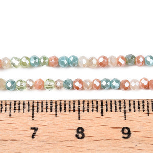 Glasschliffperle Abacus Pearl luster plated 2,5x2mm 350 Stück / Dose