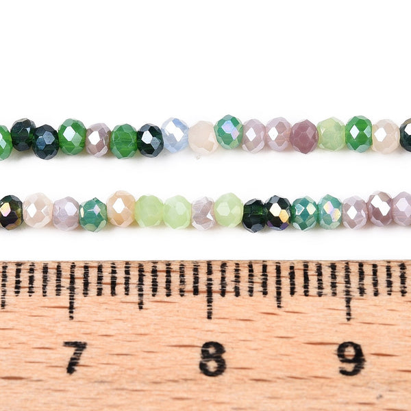 Glasschliffperle Abacus Pearl luster plated 2,5x2mm 350 Stück / Dose