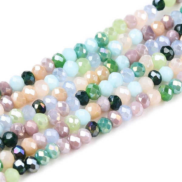 Glasschliffperle Abacus Pearl luster plated 2,5x2mm 350 Stück / Dose