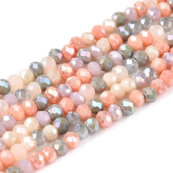 Glasschliffperle Abacus Pearl luster plated 2,5x2mm 350 Stück / Dose