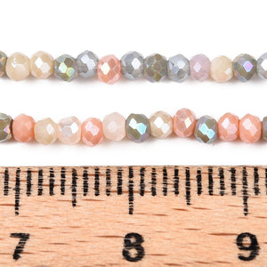 Glasschliffperle Abacus Pearl luster plated 2,5x2mm 350 Stück / Dose