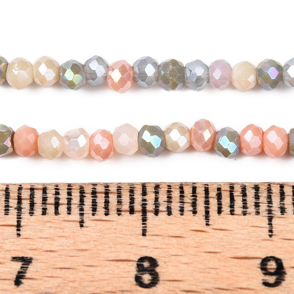 Glasschliffperle Abacus Pearl luster plated 2,5x2mm 350 Stück / Dose