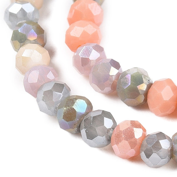 Glasschliffperle Abacus Pearl luster plated 2,5x2mm 350 Stück / Dose