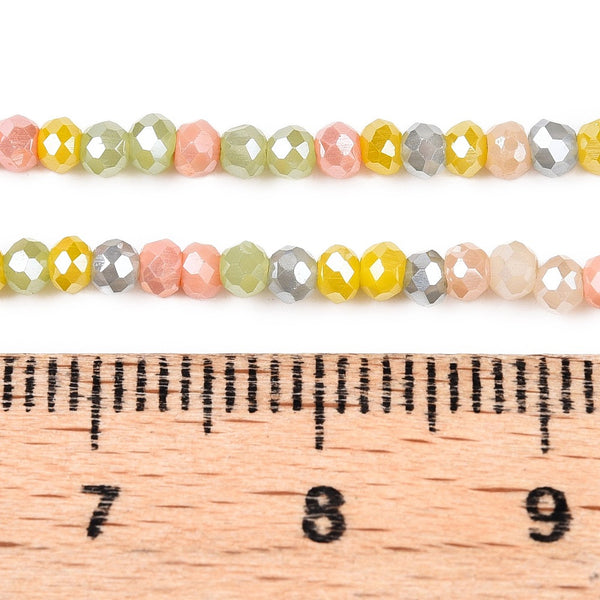 Glasschliffperle Abacus Pearl luster plated 2,5x2mm 350 Stück / Dose