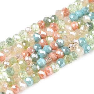Glasschliffperle Abacus Pearl luster plated 2,5x2mm 350 Stück / Dose
