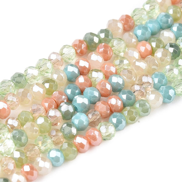 Glasschliffperle Abacus Pearl luster plated 2,5x2mm 350 Stück / Dose