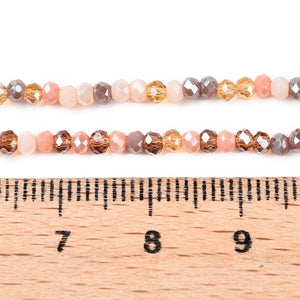 Glasschliffperle Abacus Pearl luster plated 2,5x2mm 350 Stück / Dose