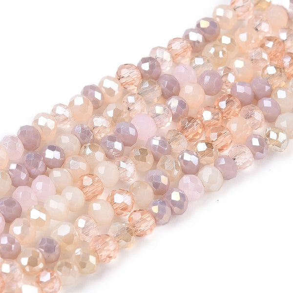 Glasschliffperle Abacus Pearl luster plated 2,5x2mm 350 Stück / Dose