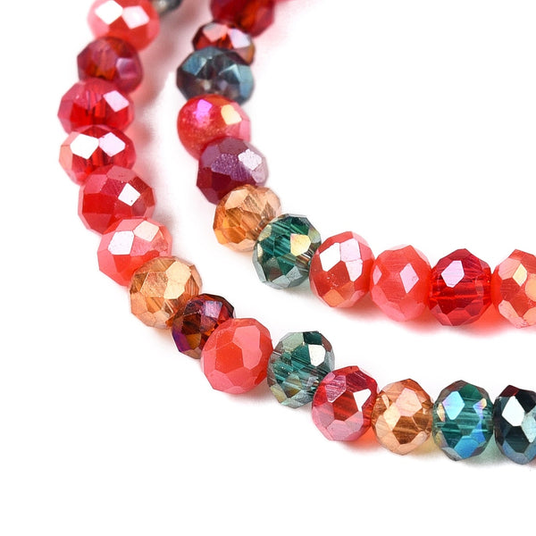 Glasschliffperle Abacus Pearl luster plated 2,5x2mm 350 Stück / Dose