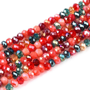 Glasschliffperle Abacus Pearl luster plated 2,5x2mm 350 Stück / Dose