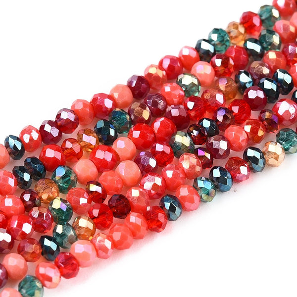 Glasschliffperle Abacus Pearl luster plated 2,5x2mm 350 Stück / Dose