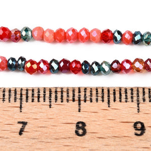 Glasschliffperle Abacus Pearl luster plated 2,5x2mm 350 Stück / Dose