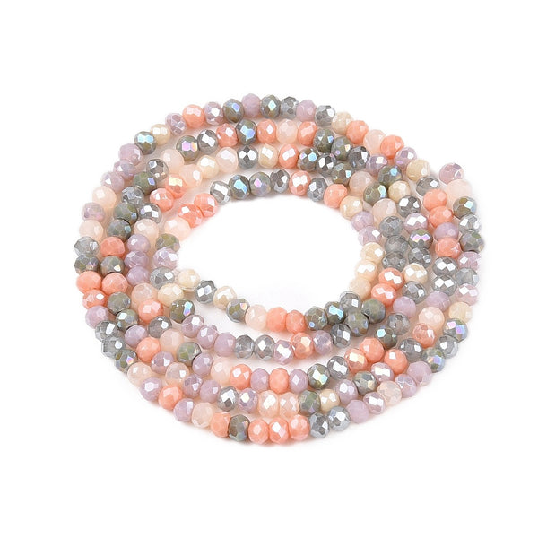 Glasschliffperle Abacus Pearl luster plated 2,5x2mm 350 Stück / Dose