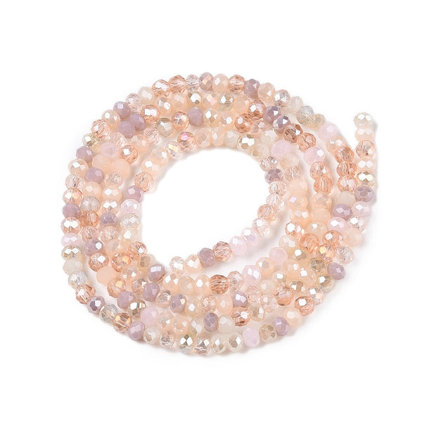 Glasschliffperle Abacus Pearl luster plated 2,5x2mm 350 Stück / Dose