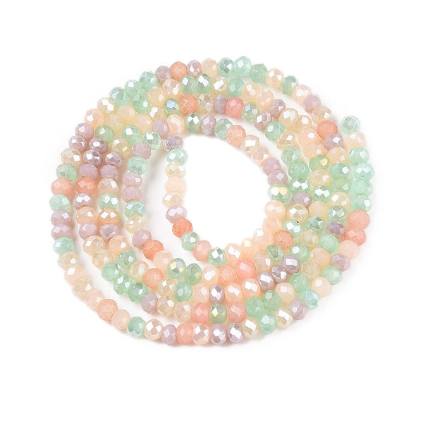 Glasschliffperle Abacus Pearl luster plated 2,5x2mm 350 Stück / Dose