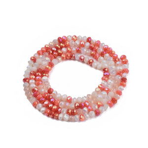 Glasschliffperle Abacus Pearl luster plated 3x2,5mm 350 Stück / Dose