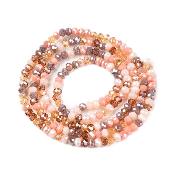 Glasschliffperle Abacus Pearl luster plated 2,5x2mm 350 Stück / Dose