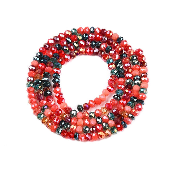 Glasschliffperle Abacus Pearl luster plated 2,5x2mm 350 Stück / Dose