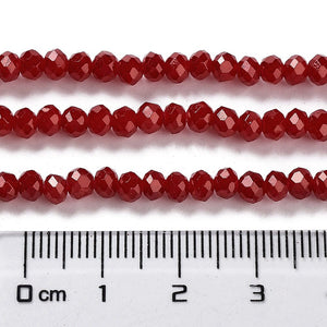 Glasschliffperlen Rondelle facettiert 4x3mm 105 Stück / Strang