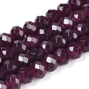 Glasschliffperlen Rondelle facettiert 4x3mm 105 Stück / Strang