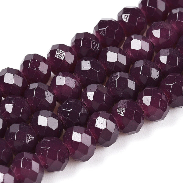Glasschliffperlen Rondelle facettiert 4x3mm 105 Stück / Strang