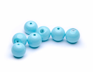 Glaswachsperlen türkis 8mm 25 Stück/Dose