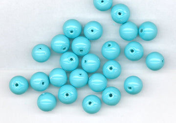 Glaswachsperlen türkis 8mm 25 Stück/Dose
